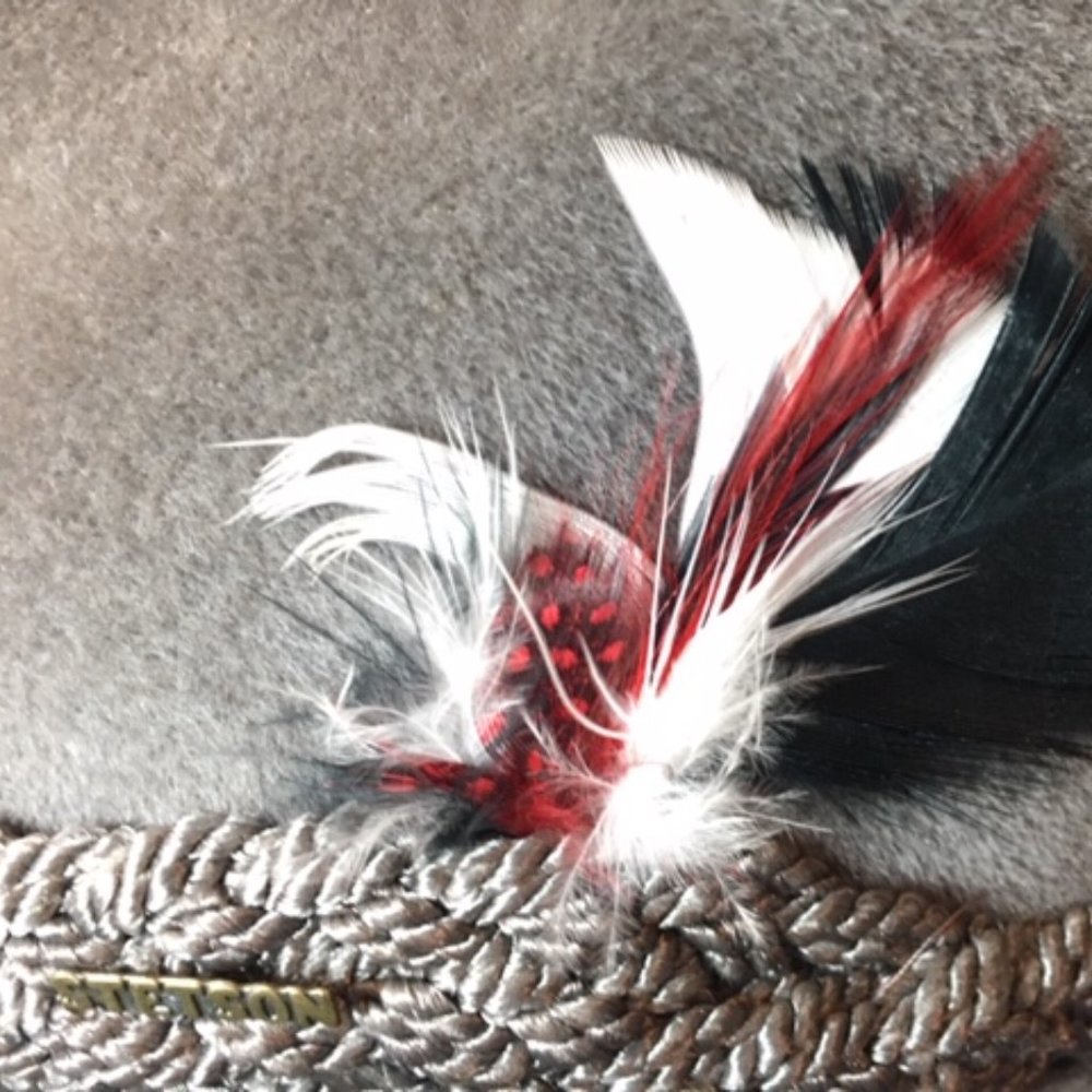 RARE Vintage STETSON Sovereign Gray Felt Fur Fedora Hat - Picture 13 of 16